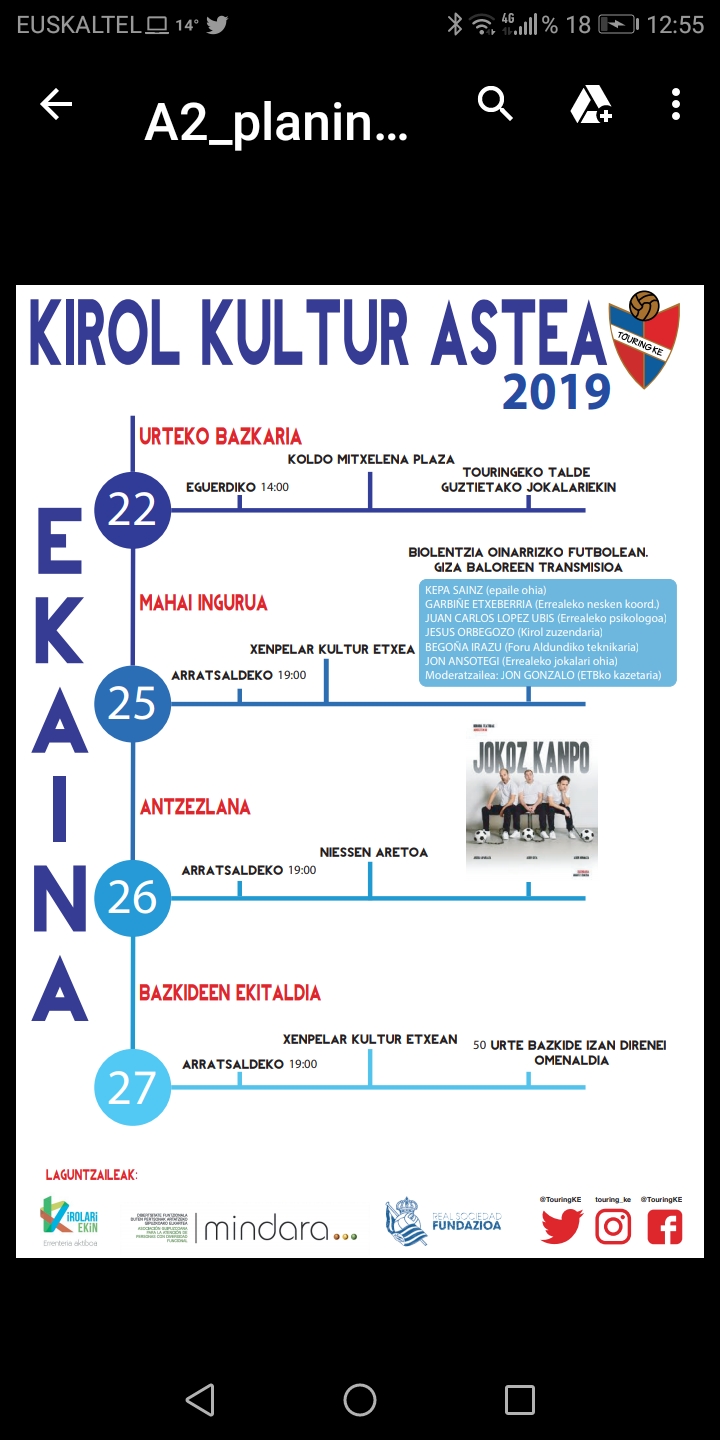 Kirol kultur astea 2019
